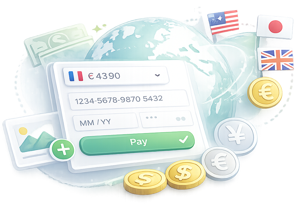 Multi-currency and global acceptance